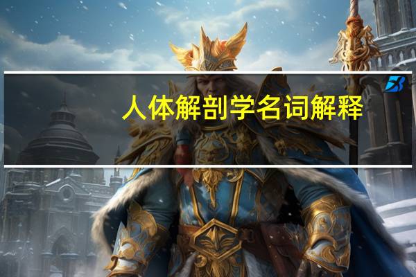 人体解剖学名词解释