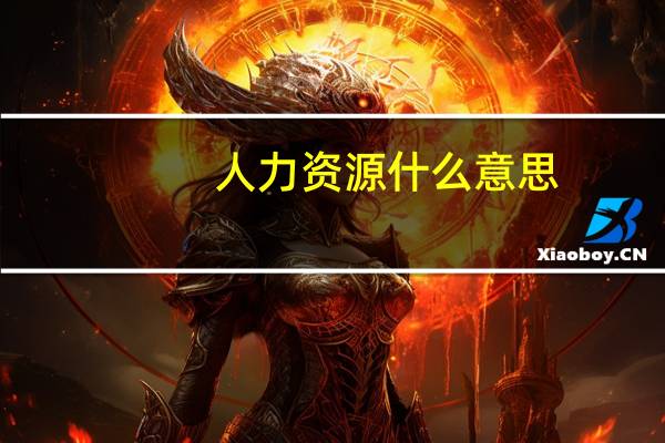 人力资源什么意思
