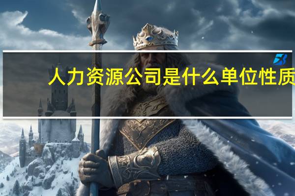 人力资源公司是什么单位性质