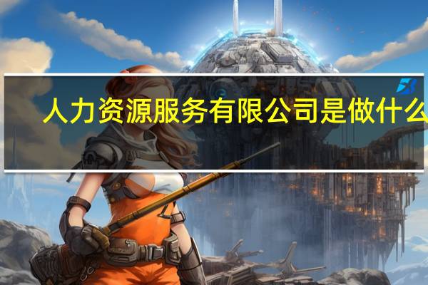 人力资源服务有限公司是做什么的