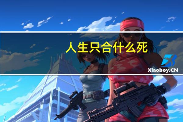 人生只合什么死