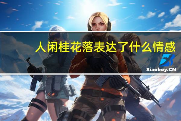 人闲桂花落表达了什么情感