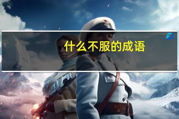 什么不服的成语