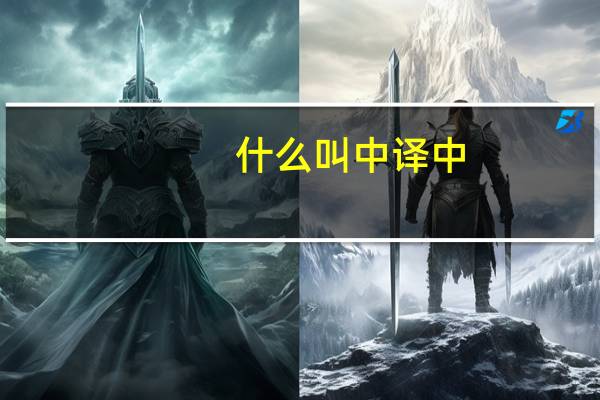 什么叫中译中