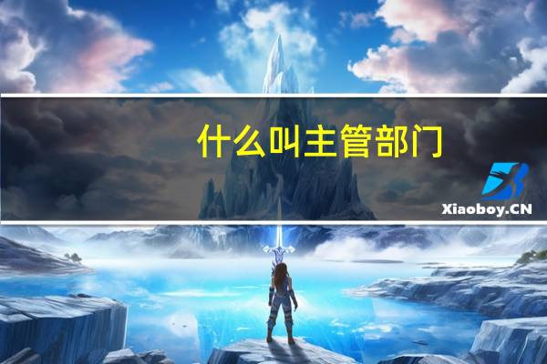 什么叫主管部门