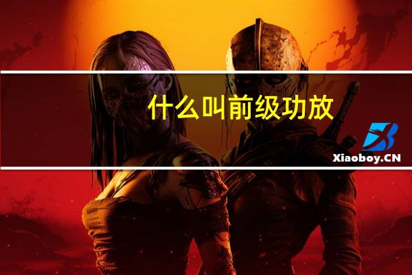什么叫前级功放,和后级功放