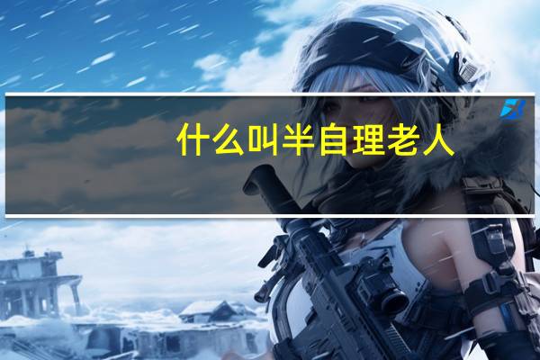 什么叫半自理老人