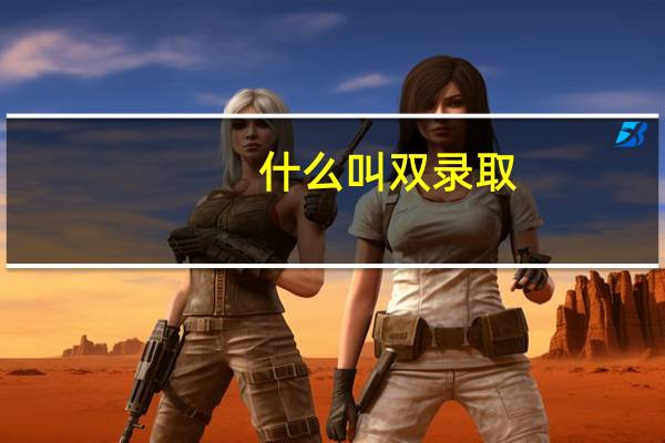 什么叫双录取
