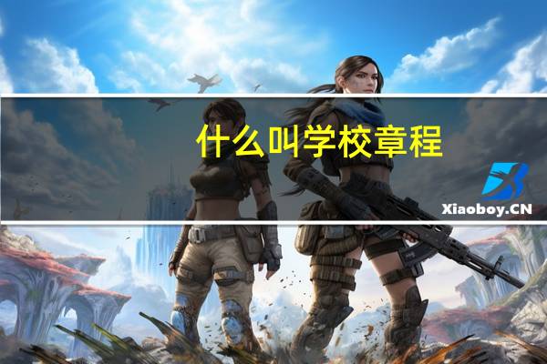 什么叫学校章程
