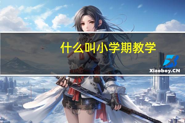 什么叫小学期教学