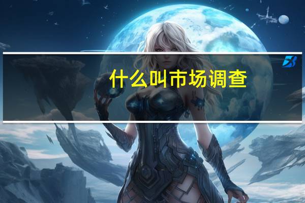 什么叫市场调查