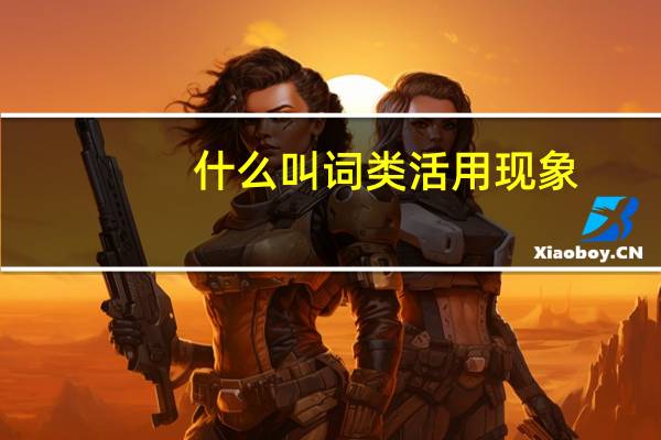 什么叫词类活用现象