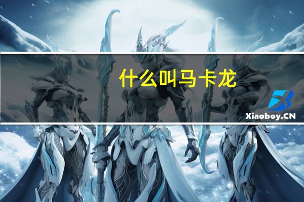 什么叫马卡龙