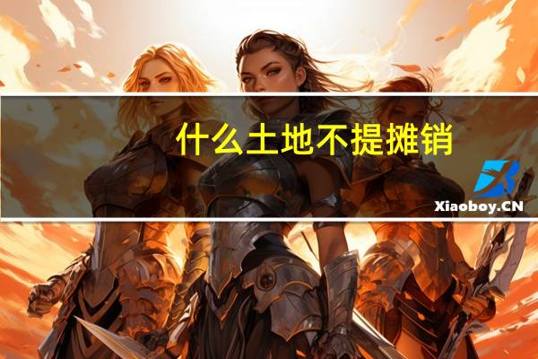 什么土地不提摊销