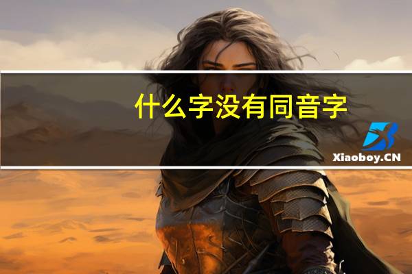 什么字没有同音字