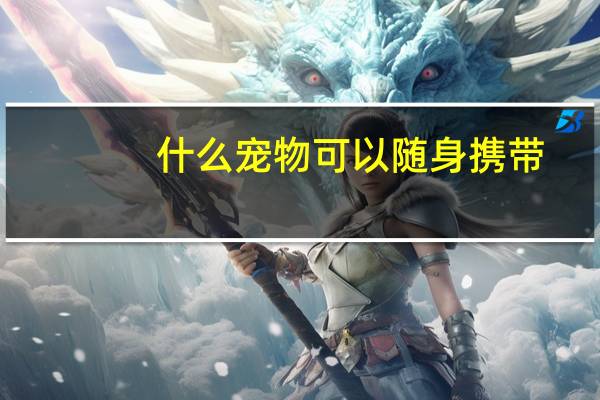 什么宠物可以随身携带