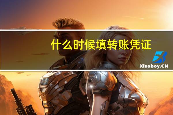 什么时候填转账凭证