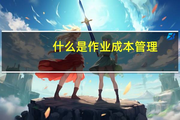 什么是作业成本管理