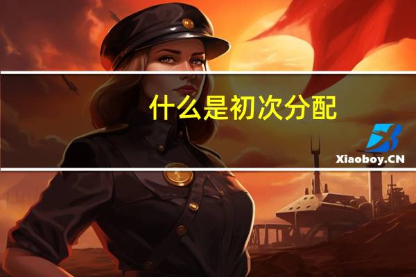 什么是初次分配