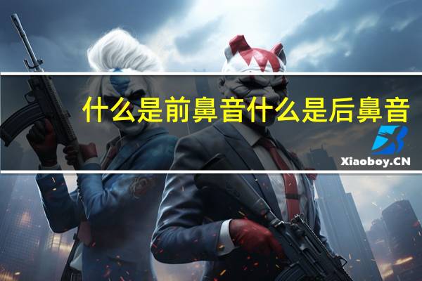 什么是前鼻音什么是后鼻音