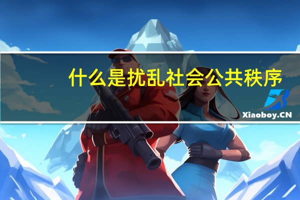 什么是扰乱社会公共秩序
