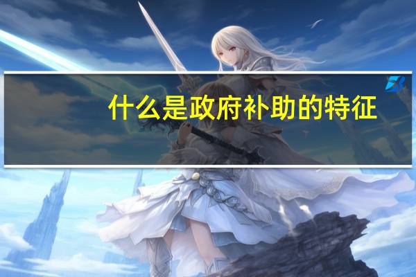什么是政府补助的特征