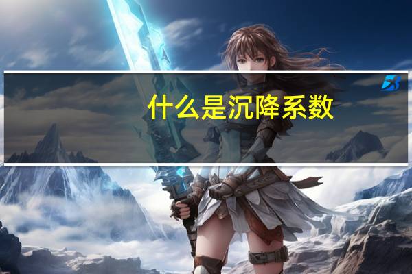 什么是沉降系数