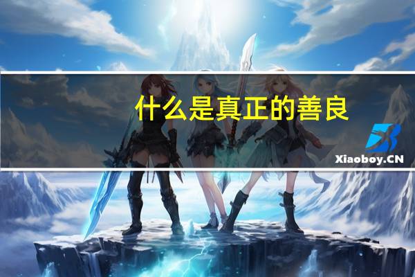 什么是真正的善良
