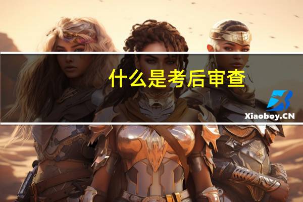 什么是考后审查