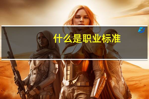 什么是职业标准