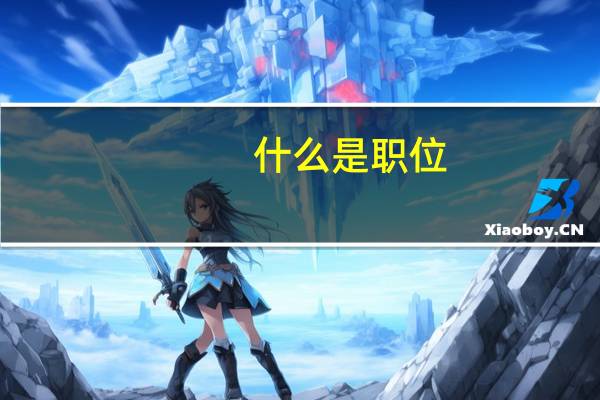 什么是职位