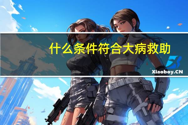 什么条件符合大病救助
