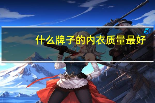 什么牌子的内衣质量最好