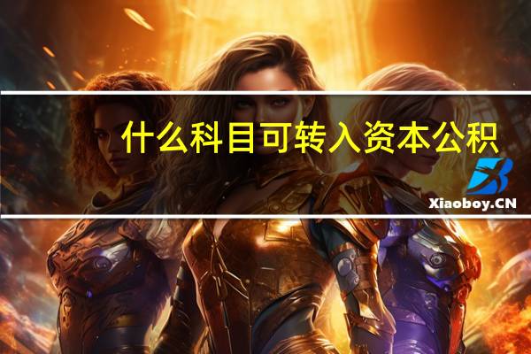 什么科目可转入资本公积