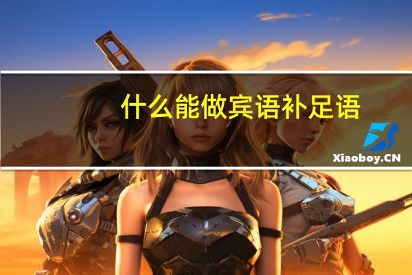 什么能做宾语补足语