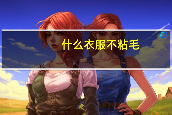 什么衣服不粘毛