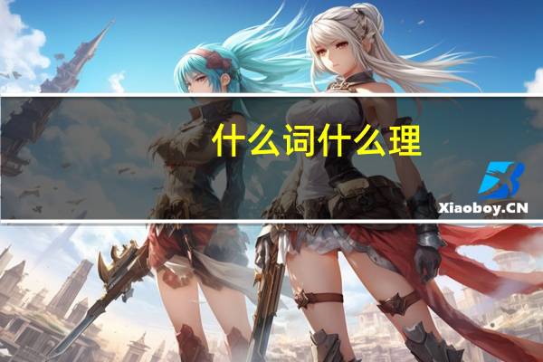 什么词什么理