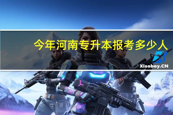 今年河南专升本报考多少人