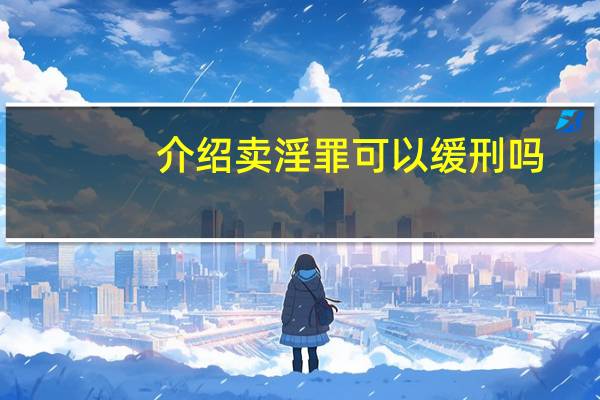 介绍卖淫罪可以缓刑吗