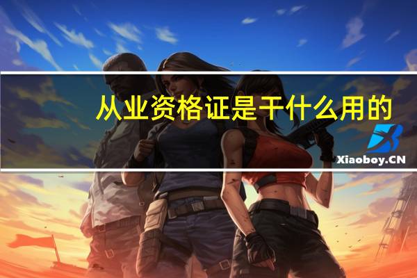 从业资格证是干什么用的