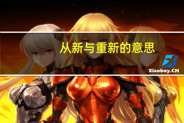 从新与重新的意思