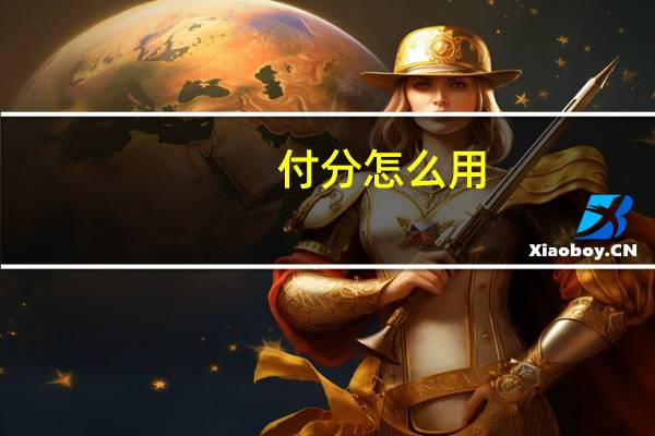 付分怎么用