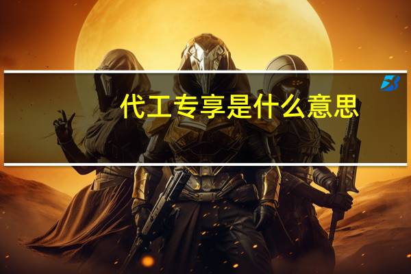 代工专享是什么意思