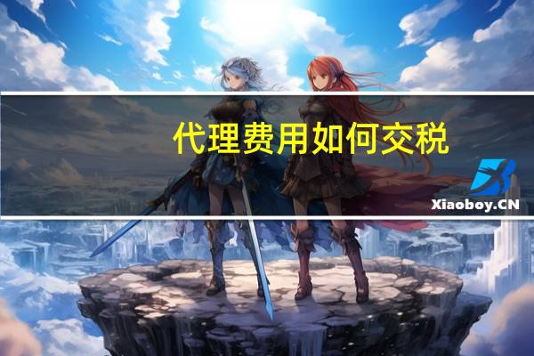 代理费用如何交税