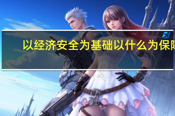 以经济安全为基础以什么为保障