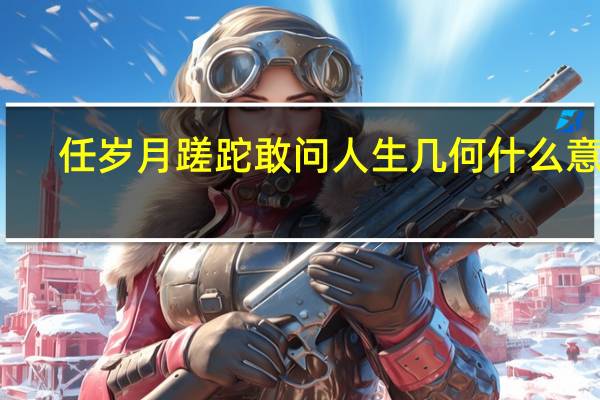 任岁月蹉跎敢问人生几何什么意思