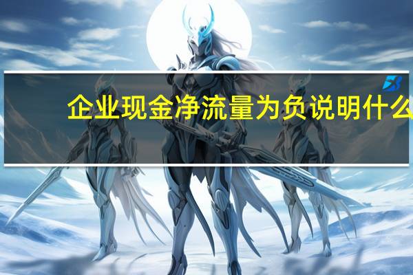企业现金净流量为负说明什么