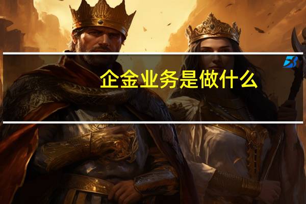 企金业务是做什么