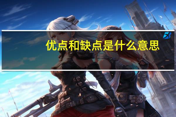 优点和缺点是什么意思
