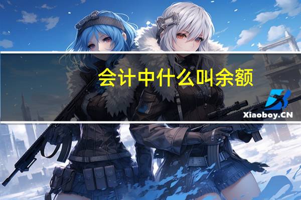 会计中什么叫余额